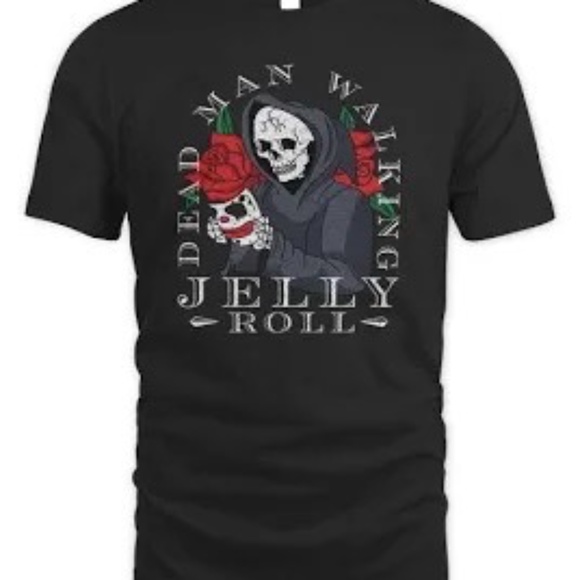 Jelly Roll Dead Man Walking Graphic Band Tee Black 2XL - Picture 1 of 7